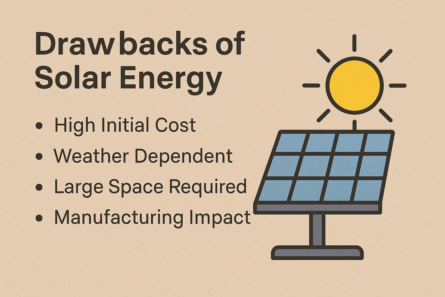 Drawbacks of Solar Energy